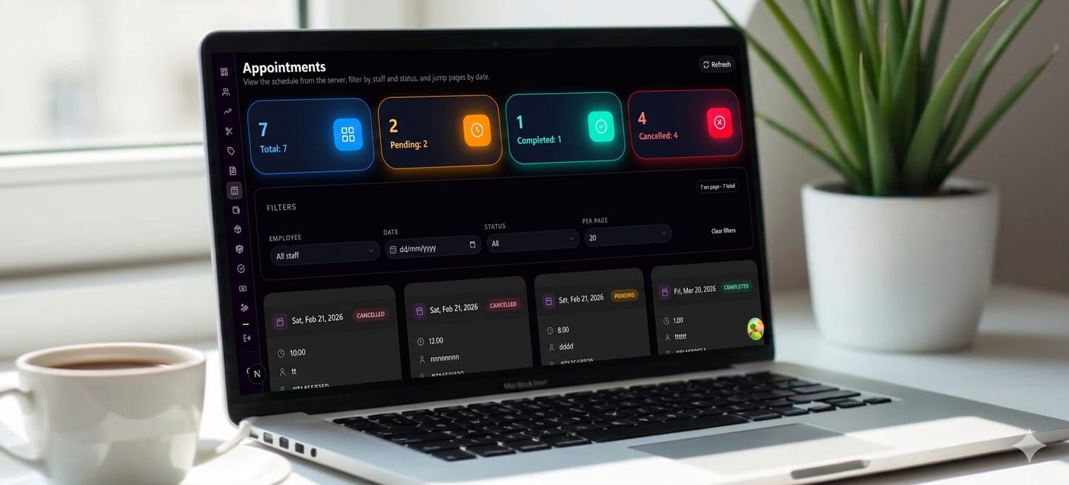 Desktop website view
