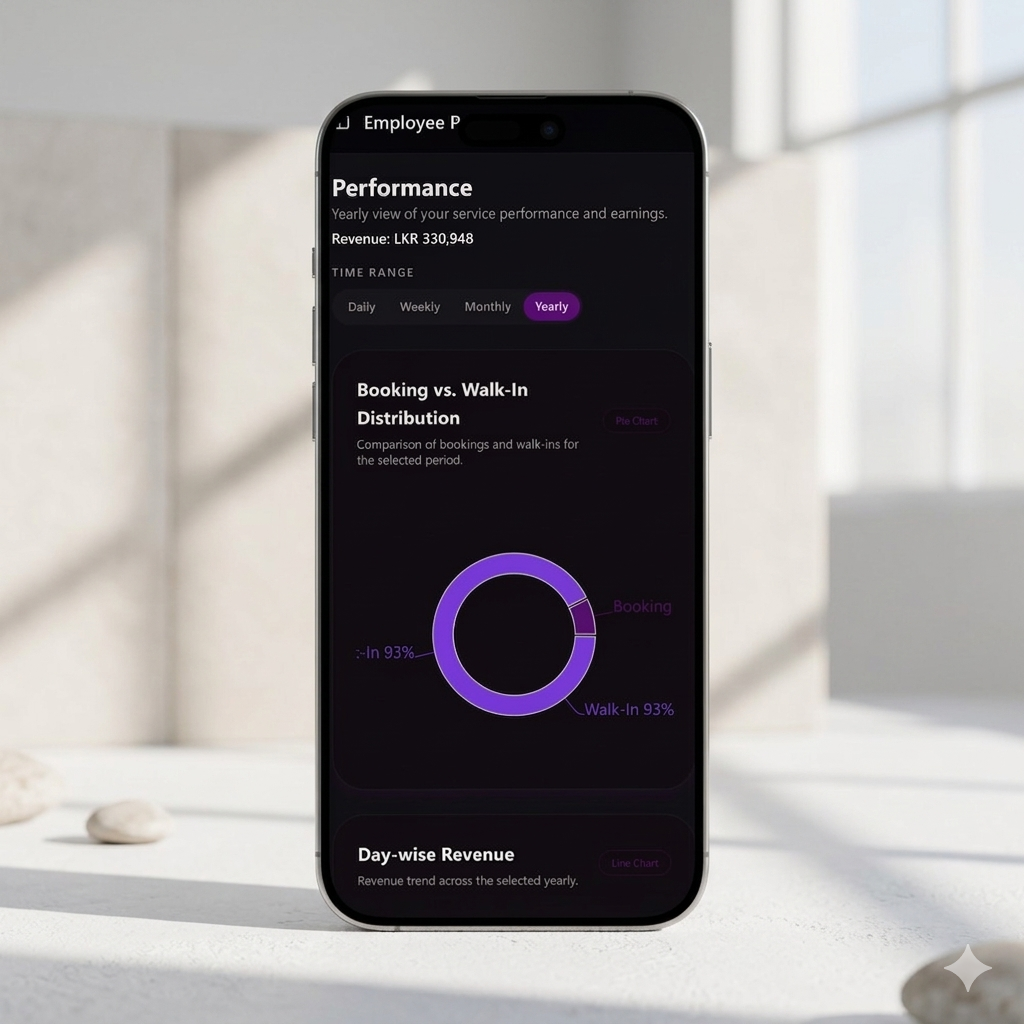 Mobile app view